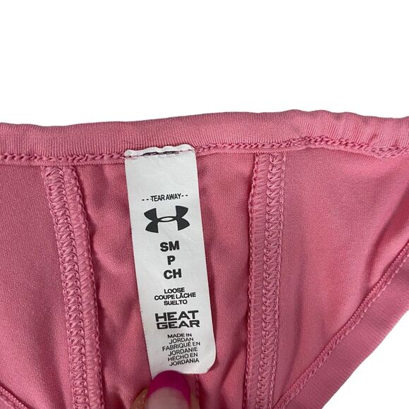 Under Armour Tank Top Womens Small Pink Loose Coupe Lache Athleisure Gym Run - Picture 4 of 10